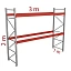 Паллетный стеллаж 2×3×1 м, 2 яруса