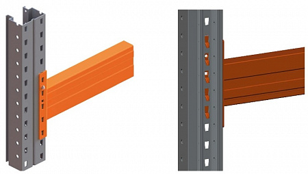 Паллетный стеллаж (ВхШхГ) 2×3.6×1 м, 2 яруса