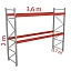 Паллетный стеллаж (ВхШхГ) 2×3.6×0.7 м, 2 яруса