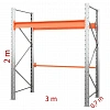 Паллетный стеллаж 2×3×0.7 м, 1 ярус